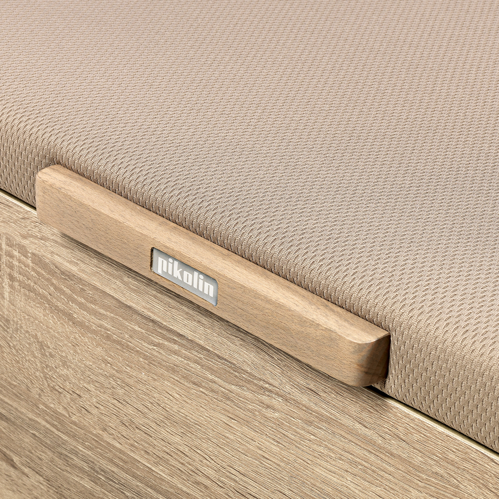 Canapé abatible de madera juvenil  de color natural NATURBOX JUV