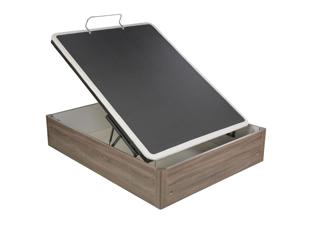 Canapé abatible de madera con base tapizada articulada de color roble ERGODES ROBLE