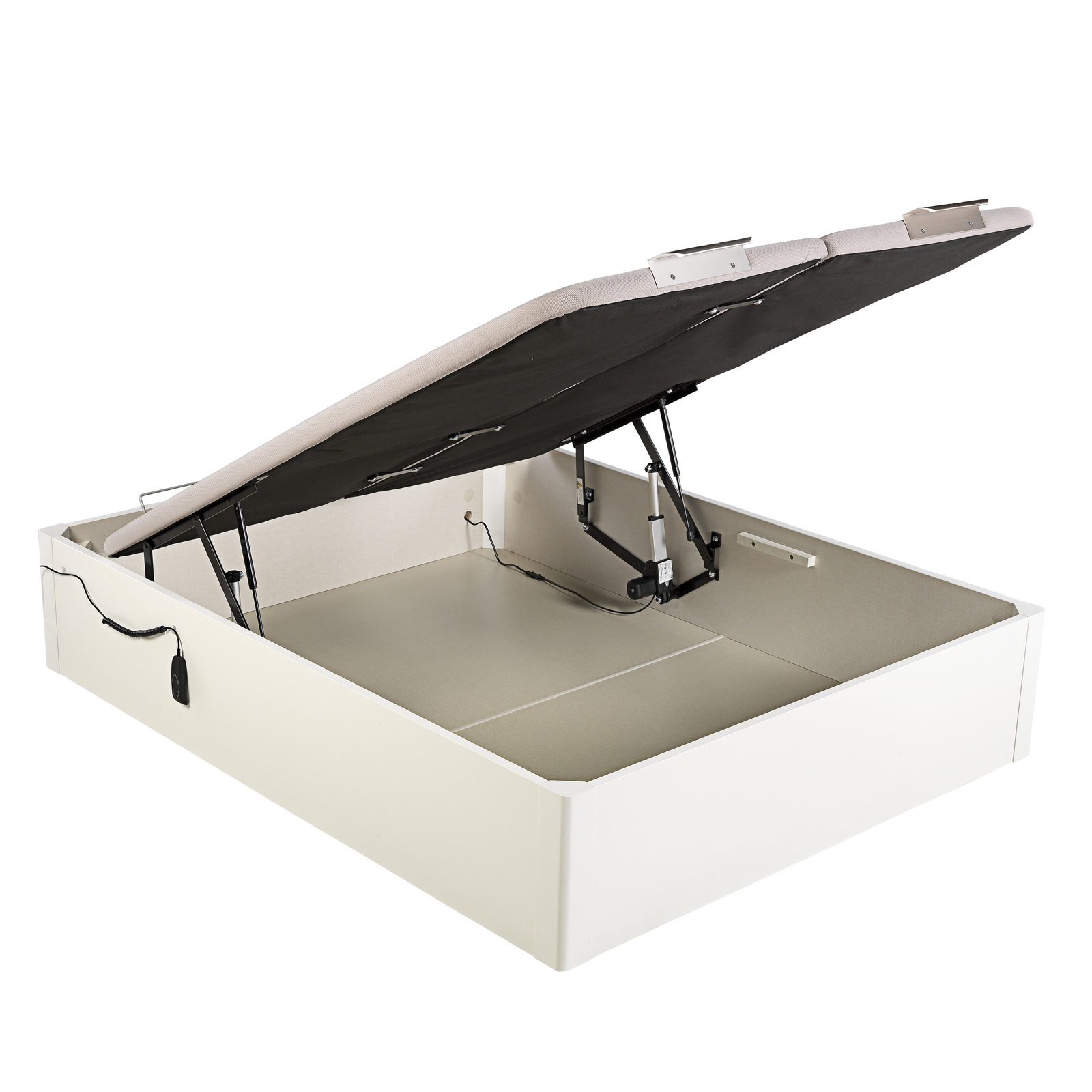 Canapé abatible de madera eléctrico  de alta capacidad tapa doble de color blanco DESIGN